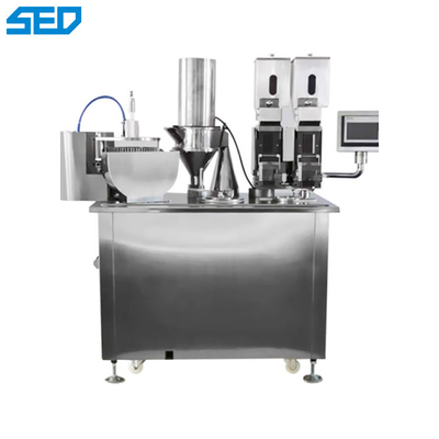 Semi Automatic Capsule Filling Machine PLC Controlled With Horizontal Locking System