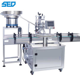 SED-250P Rotary Round Bottle Cap Cosmetics Capping Machine Pharmaceutical Machinery Straight Line Design 220V 50-60HZ