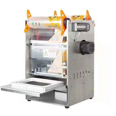 Plastic Cup Automatic Packing Sealing Machine 350-450 Trays/Hour 0.8kw