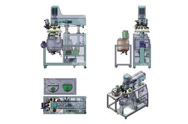 Three Phase Toothpaste Manufacturing Equipment With Hydraulic Lifting Function