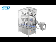 Linear Double Head Automatic Powder Filling Machine Stainless Steel