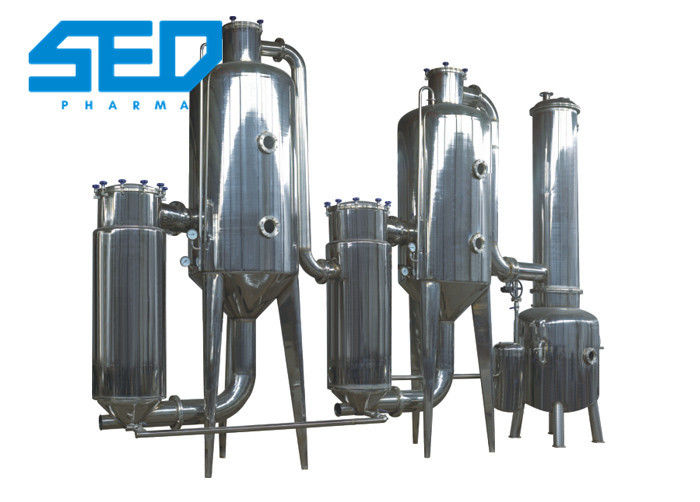 Double Effect Herbal Extraction Equipment For Evaporating Concentrating Liquid Material
