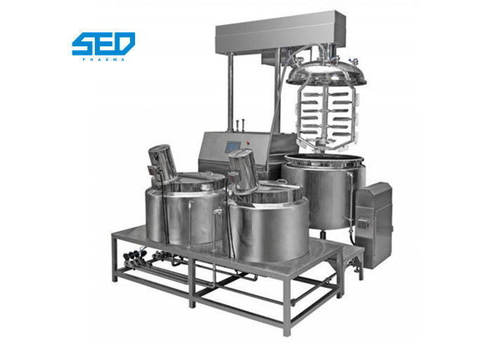 Three Phase Toothpaste Manufacturing Equipment With Hydraulic Lifting Function
