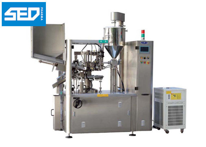 SED-80RG 12 Stations Automatic Tube Filling Sealing Machine With 70 - 80 Tubes Per Minute Capacity