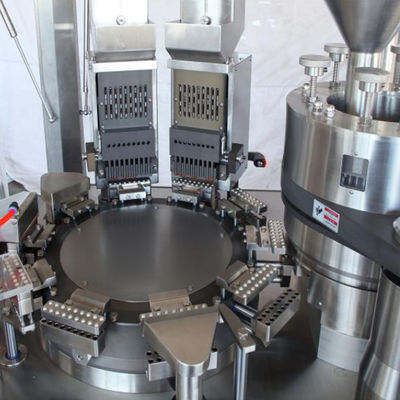 PLC Control Fully Automatic Capsule Filling Machine with 2000 capsules/min Speed and 18 Die Holes for High Accuracy