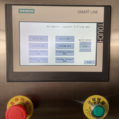 Touch Screen Semi Automatic Capsule Filling Machine Made Of Stainless Steel Button