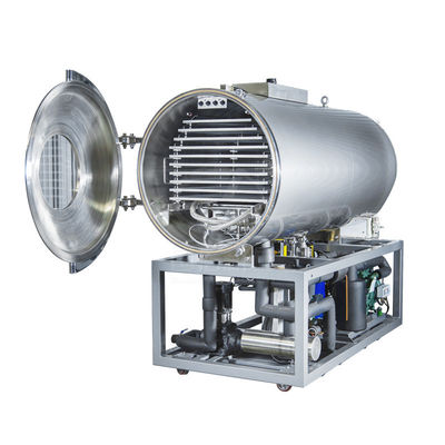 SED-250DG Silver Horizontal Fruit Vacuum Freeze Dry Machine Custom Made Power 380V/50HZ,3Phase,5Wire